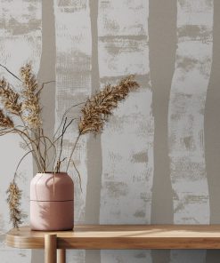 Birch Mural - White